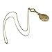 Antique Vintage Ornate Magnifying Glass Pendant With Chain Necklace, Gold Tone