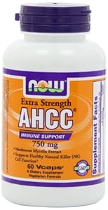 NOW Foods AHCC 750mg Xtra Strength, 60 Vcaps