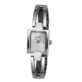 Seksy Amour by Sekonda Ladies Silver Dial Swarovski Crystal Bracelet Watch 4200