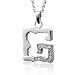 Men's Sterling Silver Alphabet Initial G Diamond Pendant Necklace (HI, I, 0.11 carat)
