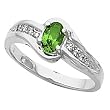 14K White Gold Emerald and Diamond Ring