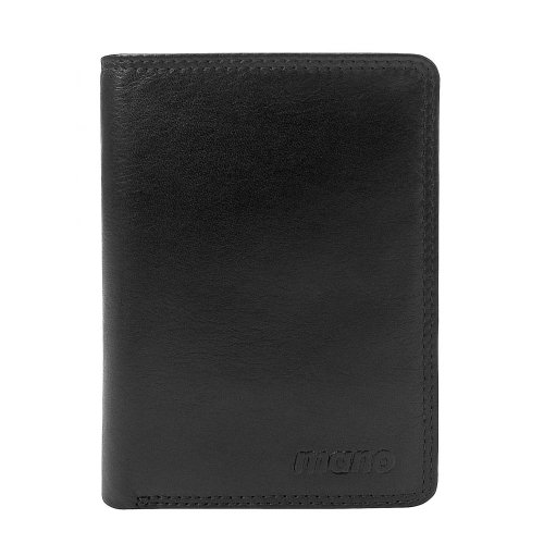 mano Oxford Geldbörse Leder 9,5 cm (schwarz)
