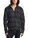Burnside Men s Skid Young Mens Flannel Hooded Jacket With Sherpa, Charcoal, XX-Large