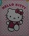 Licensed Twin - Full Soft Microfiber Reverse White Plush Blanket - Hello Kitty