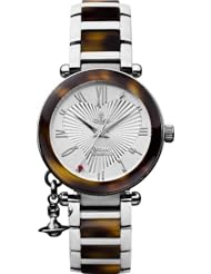 Vivienne Westwood Orb Womens Quartz Watch with Silver Dial Analogue Display and Multicolour Stainless Steel Bracelet VV006SLBR