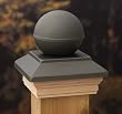 6x6 Victoria Pewter Ball Post Cap [CAPITOL CITY LUMBER]