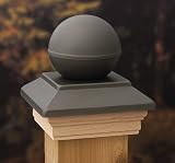 6x6 Victoria Pewter Ball Post Cap [CAPITOL CITY LUMBER]