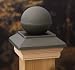 6x6 Victoria Pewter Ball Post Cap [CAPITOL CITY LUMBER]