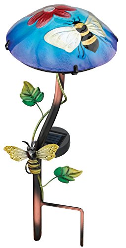 Regal Art and Gift 10638 Solar Mushroom Stake, Bee