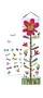 eeBoo Hot Pink Flower Growth Chart