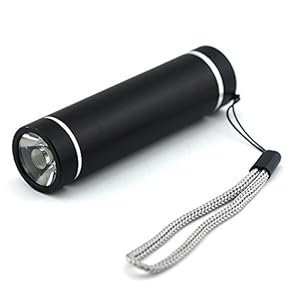 Super Bright LED 1 Mode Mini AAA Portable Handheld Flashlight Torch Lamp Light - Black