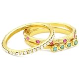 Erica Anenberg Villa Shimmer Stackable Rose Turquoi