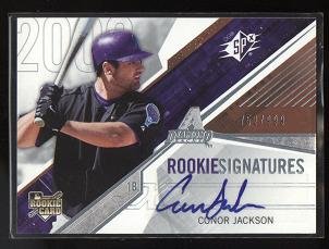 Conor Jackson Autograph 2006 Upper Deck SPx Baseball Rookie Signatures Card #101 and #/999 Signed Arizona Diamondbacks / Oakland A's / Boston Red Sox