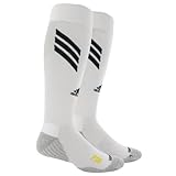 adidas Men's F-50 Soccer Sock, White/Black/Vivid Yellow, Medium