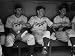 Dolph Camilli, Brooklyn Dodgers Manager Leo Durocher and Lyn Lary Sitting in Dugout, ...