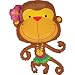 Linking Luau Monkey Balloon 39in