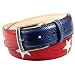 Manieri Stars and Stripes Patchwork Leather Belt Image