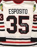 Tony Esposito Signed Chicago Blackhawks White CCM Jersey - HOF 1988