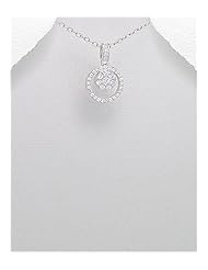 CZ Pendant Necklace In 92.5 Sterling Silver