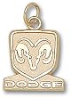 "Dodge" Ram Logo 9/16" Charm/Pendant -14K/10K, Stainless Steel or Gold Plated