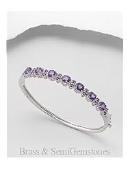 Amethyst Bracelet In Brass