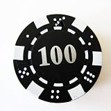 1x Black Poker Chip Refillable Butane Cigar Cigarette Lighter