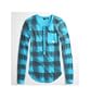 Fox Buffy Checkered Henley - E. Ultra Marine X Xlrg
