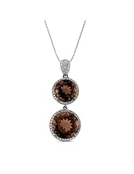 Victoria Kay Gemstone and 1/2ct White Diamond Pendant in 14k Rose Gold (JK, I2-I3)