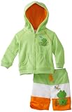 ABSORBA Baby-Boys Newborn Boys Froggy Swim Trunks and Terry Coverup Set