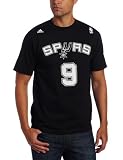 NBA Men's San Antonio Spurs Tony Parker #9 Name & Number Tee (Black, Medium)