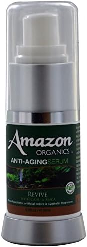 Amazon Organics, Anti-Aging Serum, Revive, with Camu &amp; Maca, 0.5 fl oz (15 ml) - 2pc