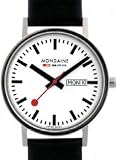 MONDAINE Watches:Men's Classic Day/Date by Mondaine - Stainless - White Dial - Black Leather