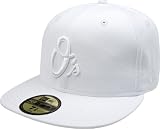 MLB Baltimore Orioles White on White 59FIFTY Fitted Cap (7 1/4)