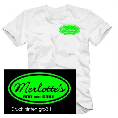 Coole-Fun-T-Shirts T-Shirt Merlotte\'s BAR and GRILL - true blood ! - Druck vorne + hinten Preisvergleich