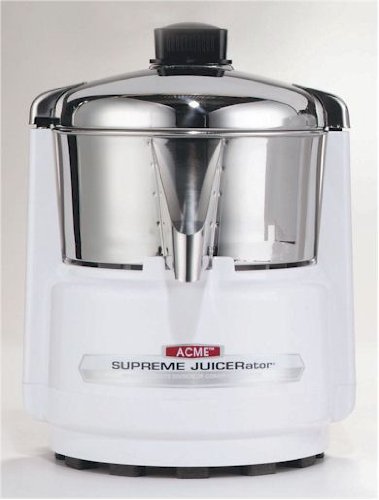 Acme 6001 Juicerator 550-Watt Juice Extractor, Quite White and Stainless