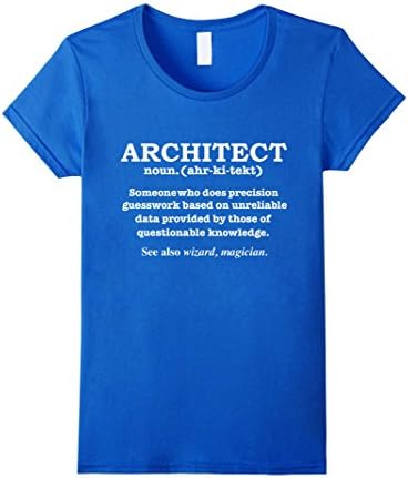 Women's Funny Architect Definition Meaning T-shirt Architecture Medium Royal Blue