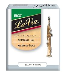 La Voz Soprano Sax Reeds, Strength Medium Strength Hard, 10-pack