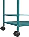 Altra Marshall 2 Shelf Metal Rolling Utility Cart, Teal