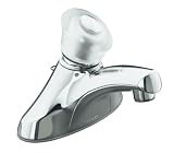 KOHLER K-15681-F-CP Coralais Single Control Centerset Lavatory Faucet, Polished Chrome