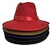 Bigood Unisex Women Imitation Cashmere Large Brim Panama Sun Fedora Hat Red