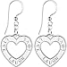 Handcrafted Sterling Silver White Live Laugh Love Earrings