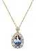 10k Yellow Gold, June Birthstone, Lab Created Alexandrite and Diamond Pear Shaped Pendant