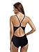 Zeraca Women's Athletic Thin Strap Back One Piece Swimsuit