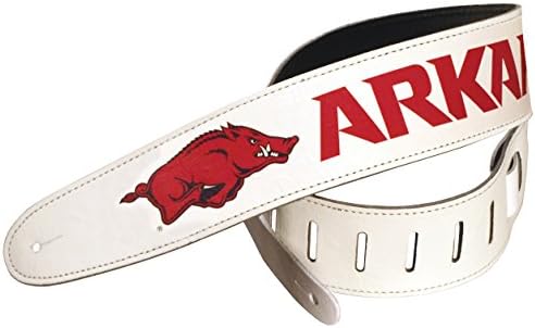 College Guitar CGSL-AR Arkansas College Guitar Deluxe Leather Straps
