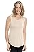 Rekucci Women's Soft Jersey Knit Sleeveless Tank Top (S-XXL) (X-Large, New Tan)