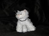 Ganz 4 Halloween Soft Spot White Kitten With Black Hat Plush Toy