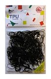 250 Pieces 20mm Antibacterial Black Hair Styling Rubber Bands, None Abrasion, None Break, None Toxic
