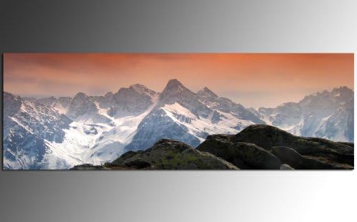 Acrylic print AG39000470 PICTURE / Panel Art behind AcrylicGLASS 35,4 x 11,8 in GIPFEL & MOUNTAIN NATURE DECO DESIGN, LIVING ROOM, KITCHEN, OFFICE / BEST HANDMADE QUALITY
