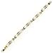 18kt Gold over Sterling Silver Egyptian Rectangular Linked 7.5in Bracelet
