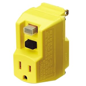 TRC 90265-6-012 Shockshield Yellow Portable GFCI Plug with Surge Protection